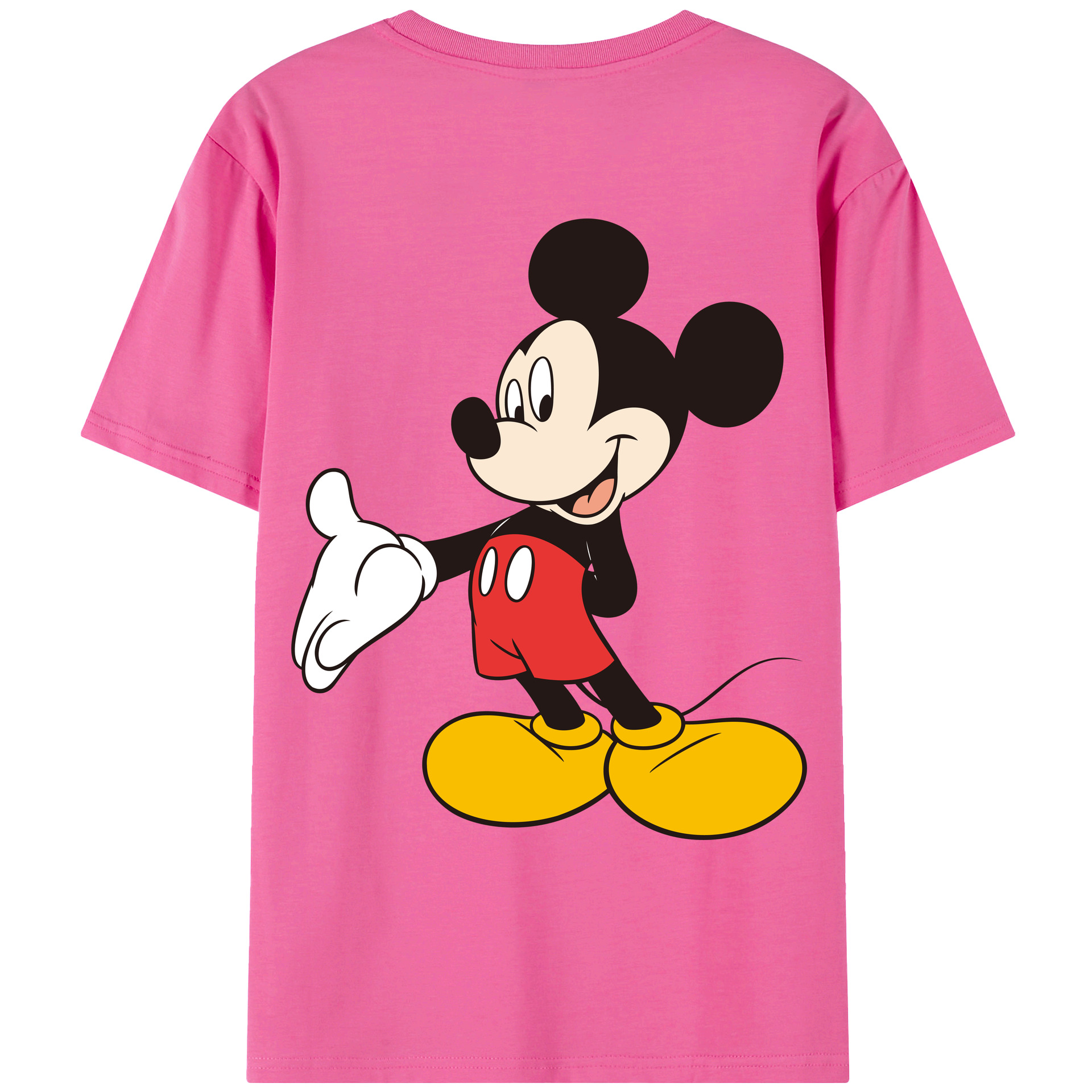 （画像用） ミッキーマウス Mickey Mouse レディース半袖Tシャツ(バックプリント)